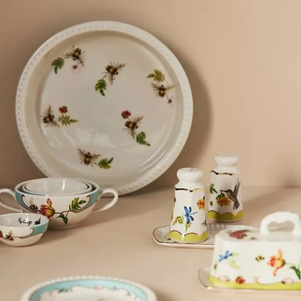 Anthropologie Lou Rota Mother Nature Pie Dish NWT